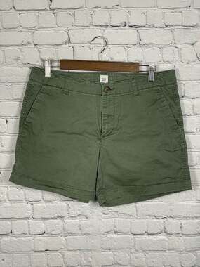 Gap Women's Olive Green Stretch Chino Shorts Size 8